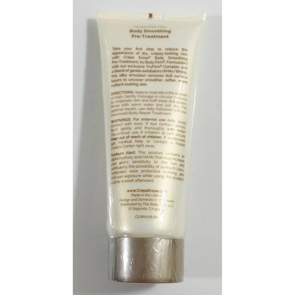 Crepe Erase Body Smoothing Pre-Treatment Women 3.3oz White Fragrance Free AHAs